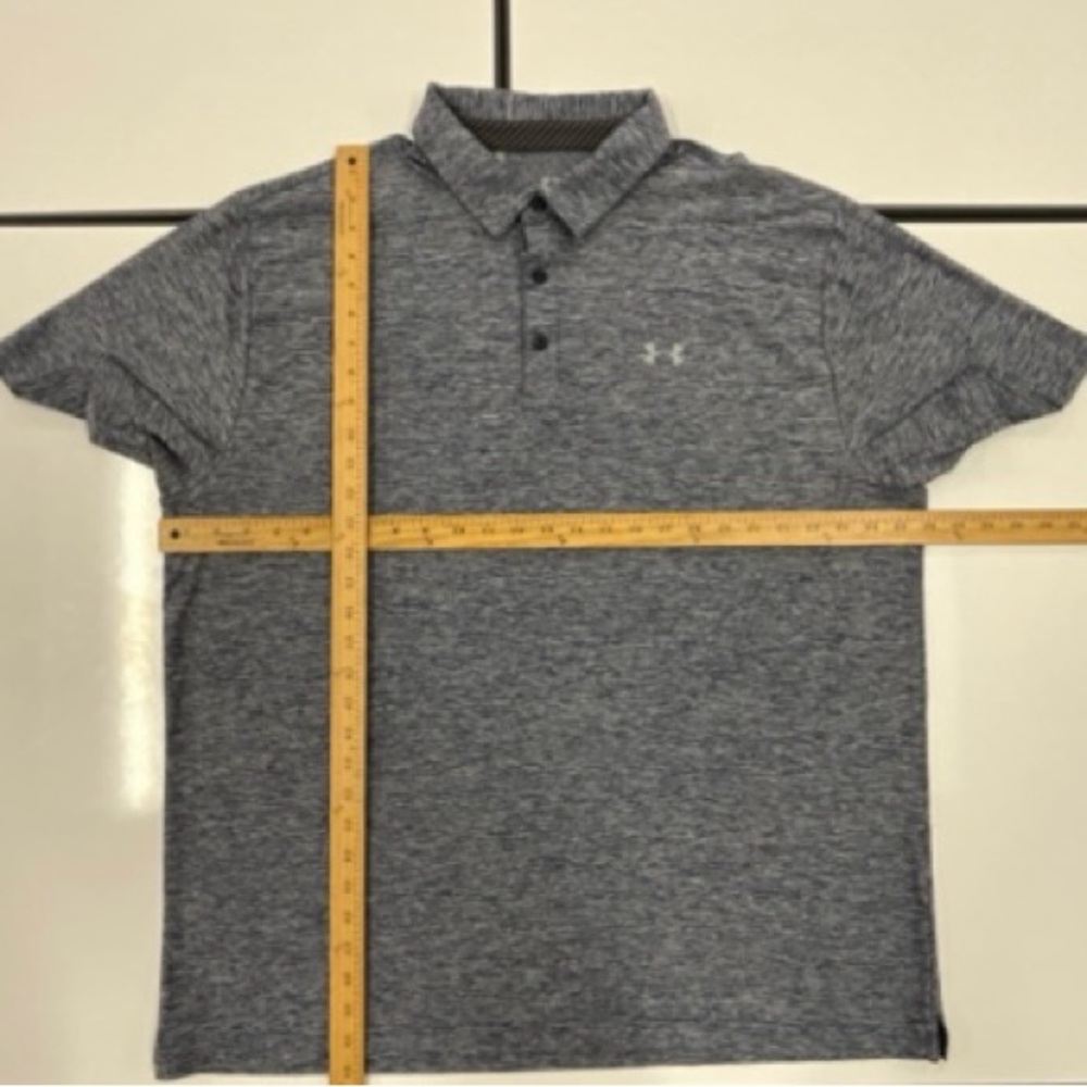 Men’s Under Armour Loose heatgear 2XL Short Sleeve Navy White Heather Pattern - Picture 9 of 9